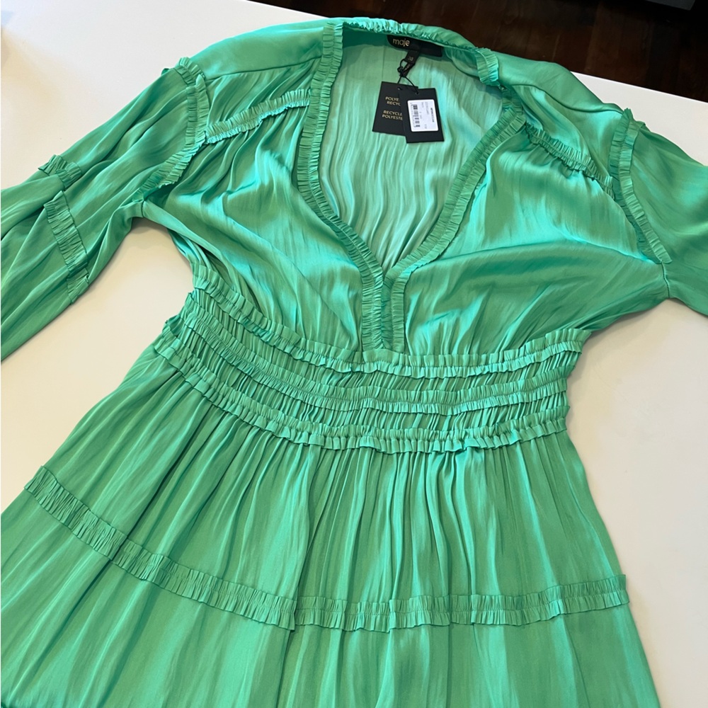 Maje silk dress never been worn